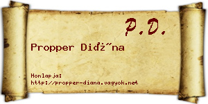 Propper Diána névjegykártya